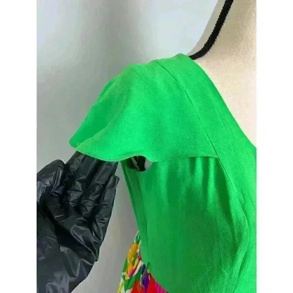 Vtg 70's Georgie Keyloun Maxi Dress Floral Bright Button Front Hippie Women's M - Picture 7 of 15